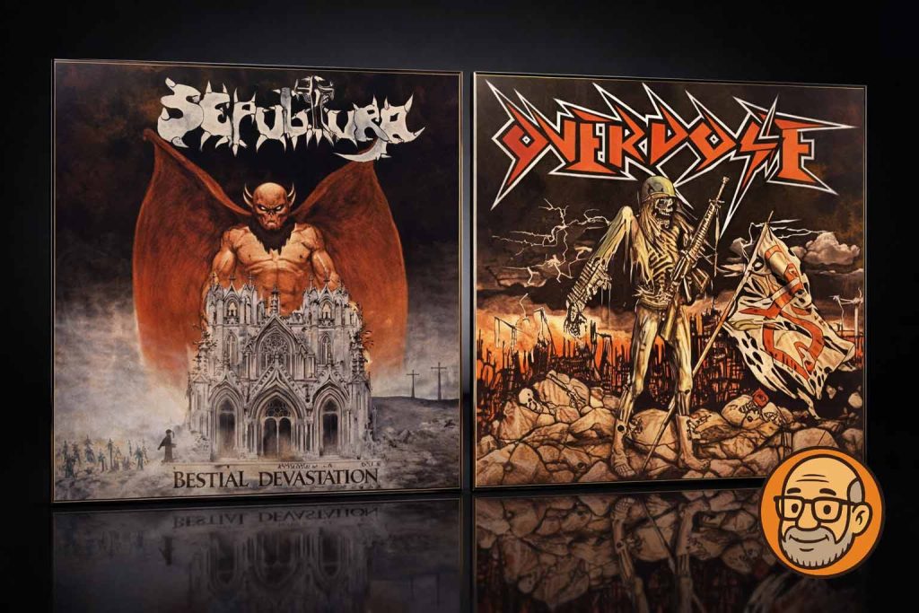Capas Bestial Devastation do Sepultura e Overdose marco do metal extremo brasileiro anos 80