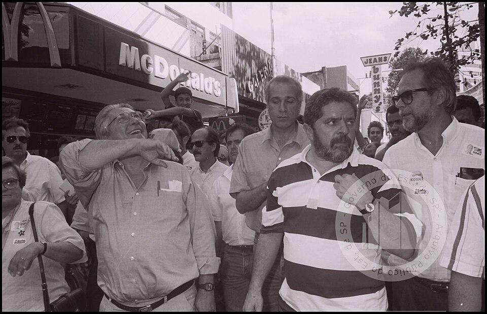 Celso Daniel com Lula e Mario covas