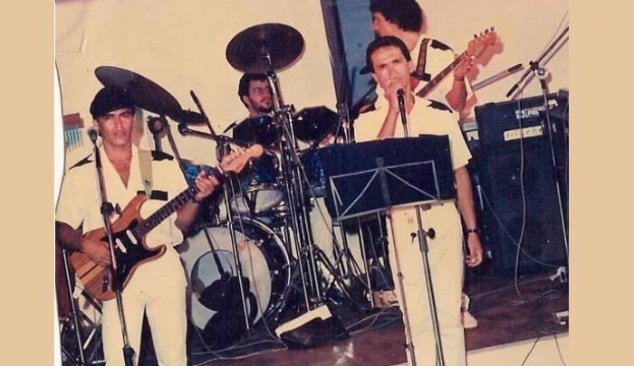 Foto antiga da Banda Os Impossíveis  de Natal RN